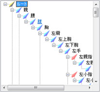 ボーン構成ツリービュー