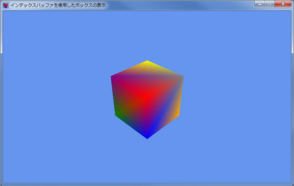 インデックスバッファを使用したボックスの表示