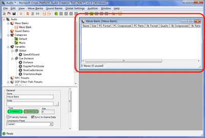 作成された Wave Bank